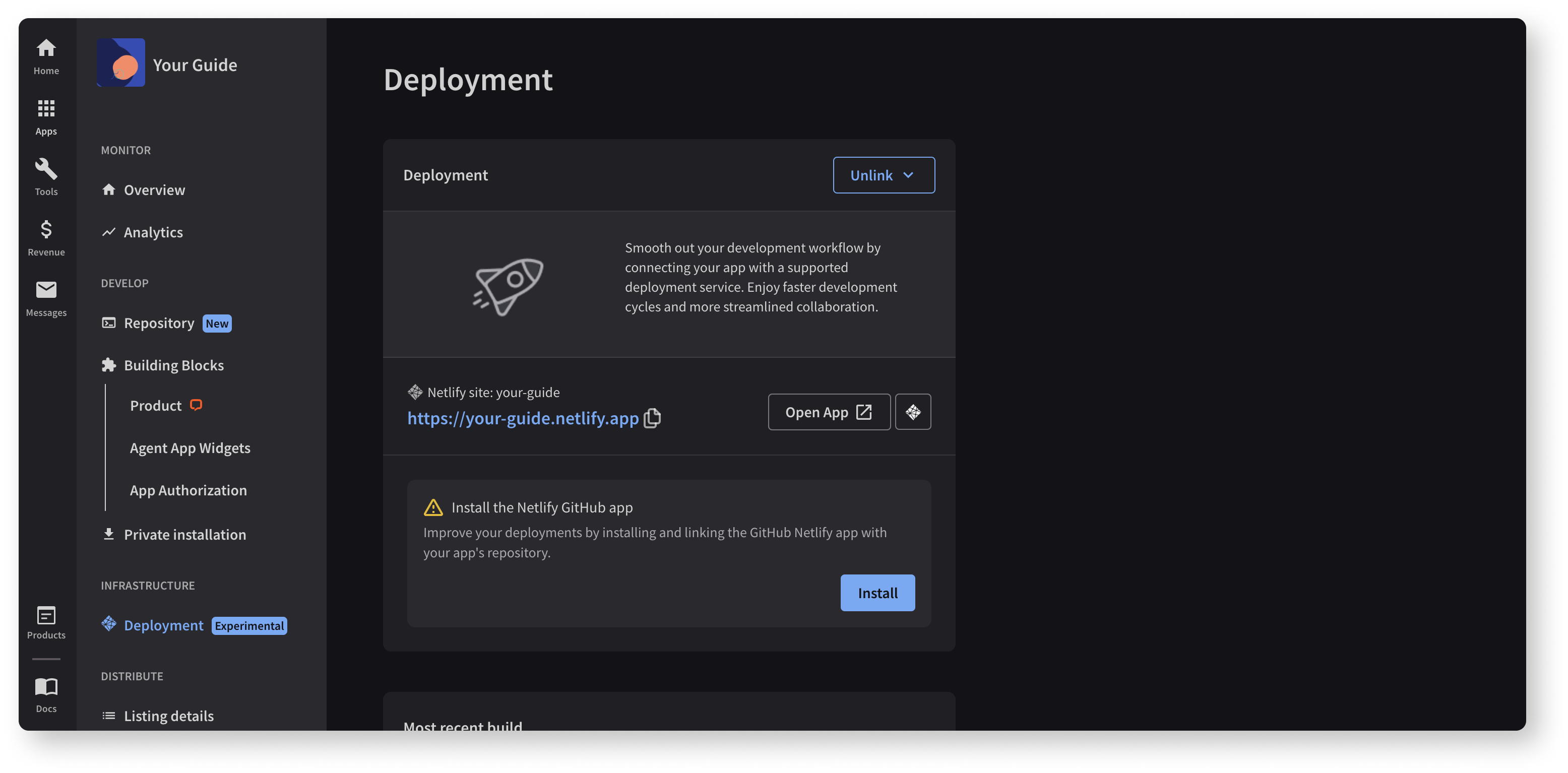 LiveChat Dev Console Link Deployment Netlify permission