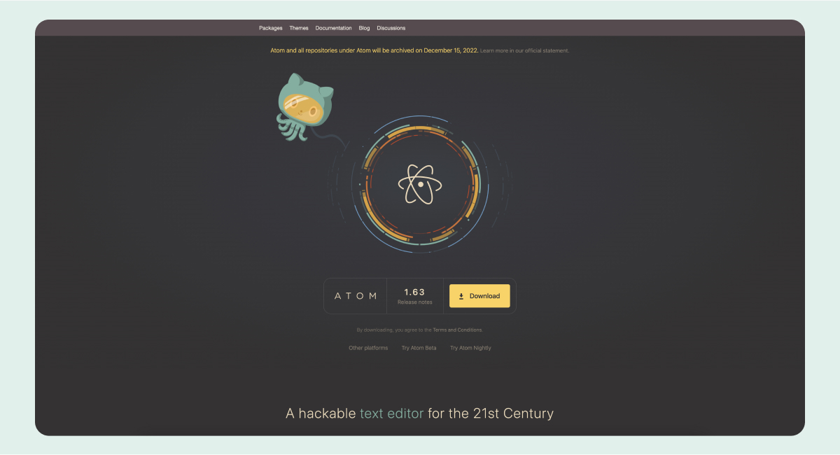 Atom website