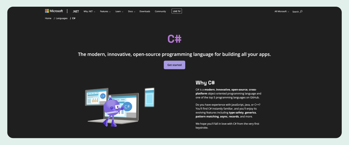 C-sharp website