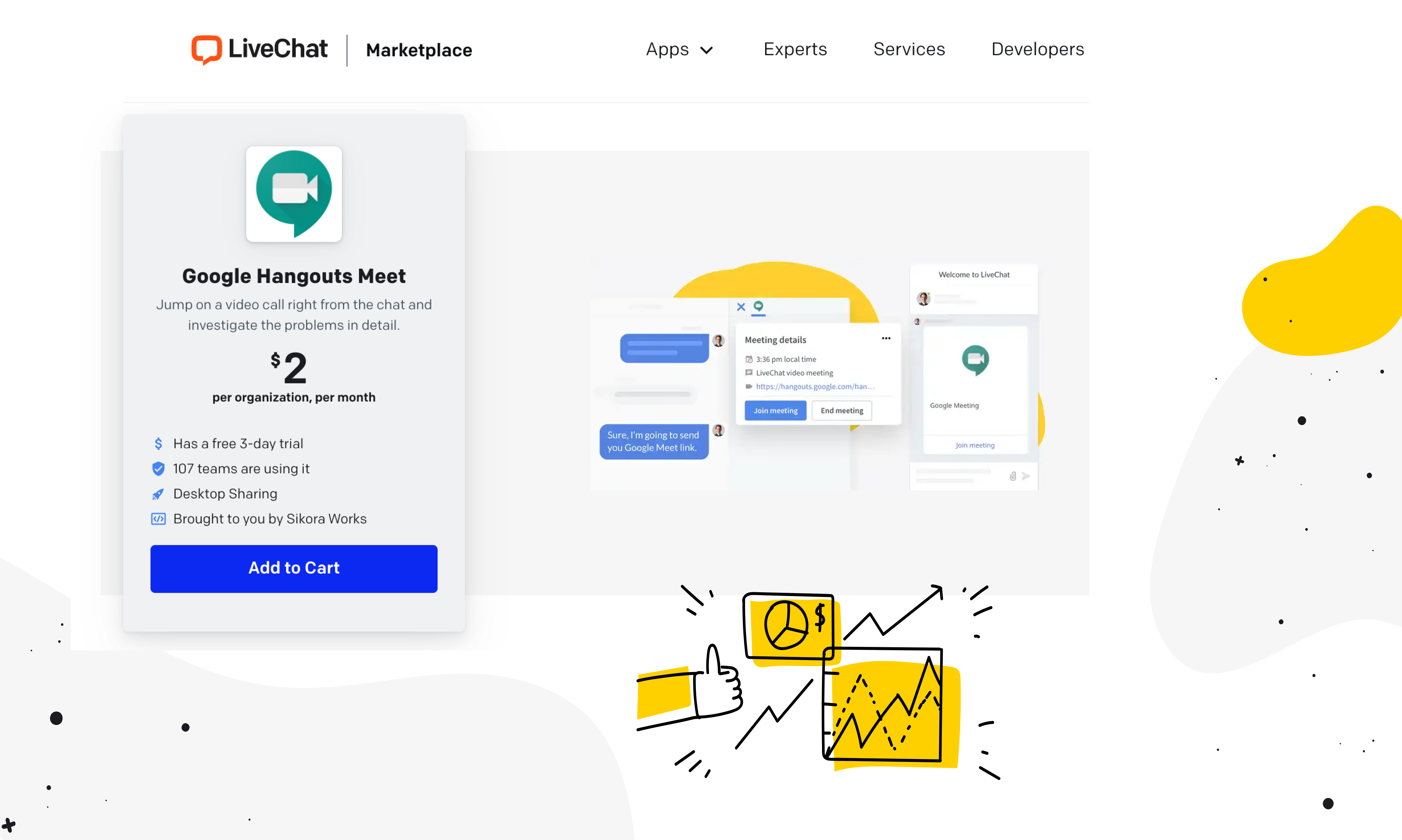 Google Hangouts Meet on LiveChat Marketplace