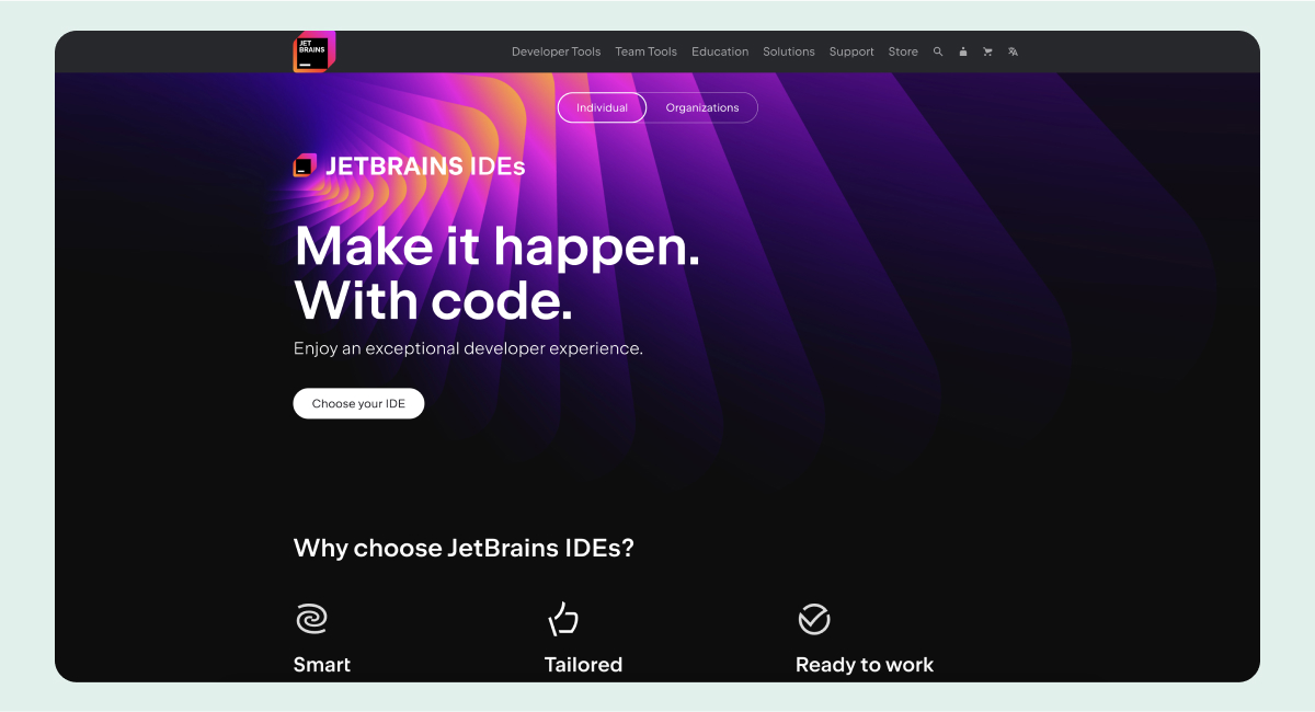 JetBrains IDEs website