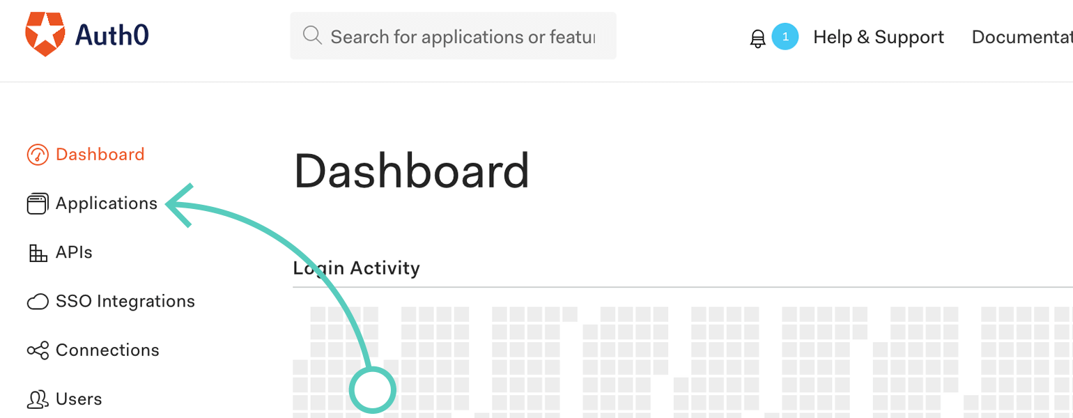Go to Applications section of your Auth0 dashboard