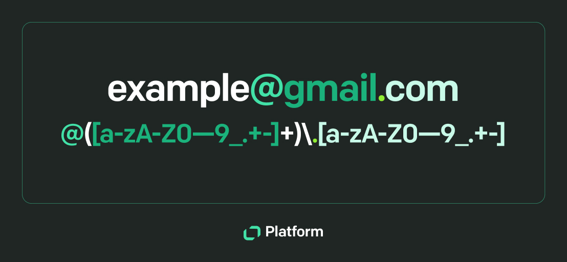 Text Platform regex example