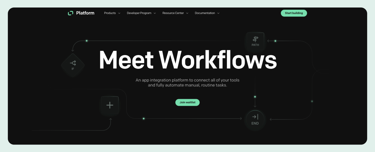 Workflows website banner